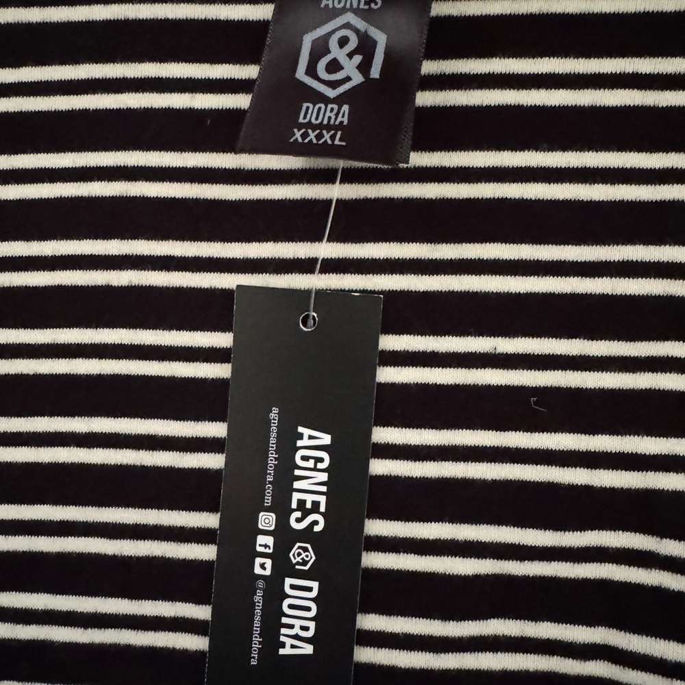 Agnes & Dora Ponte Striped Forever Cardigan with Pockets Size XXXL New With Tags - Picture 5 of 8